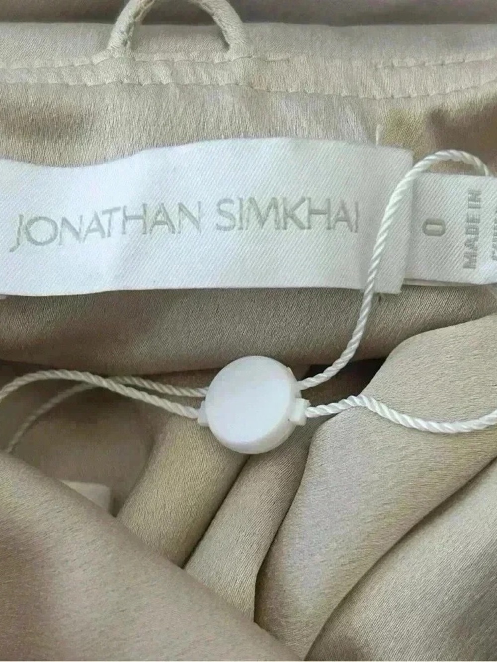 Jonathan Simkhai Caitlyn Champagne Satin Open-Back Gown NWT Women’s 4 – Bridal - Picture 12 of 15
